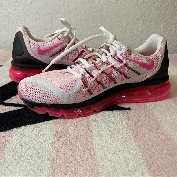 Nike Air Max White Pink Pow Black Running Sneakers - Picture 5 of 12